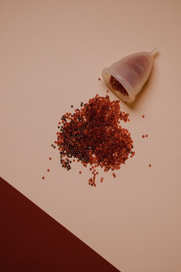 Black Beads on White Table
